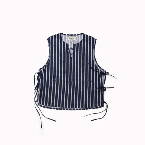 Dublin Cozy Vest(Navy Stripe)